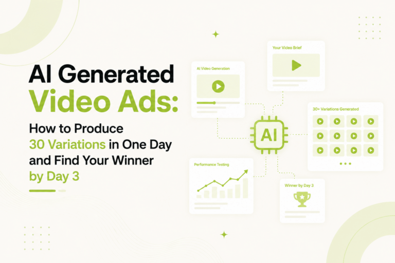 AI Generated Video Ads: How to Produce 30 Variations in One Day and Find Your Winner by Day 3