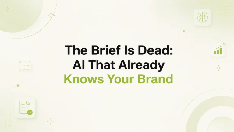 The Brief Is Dead: How Ai Creative Generation Works When It Already Knows Your Brand