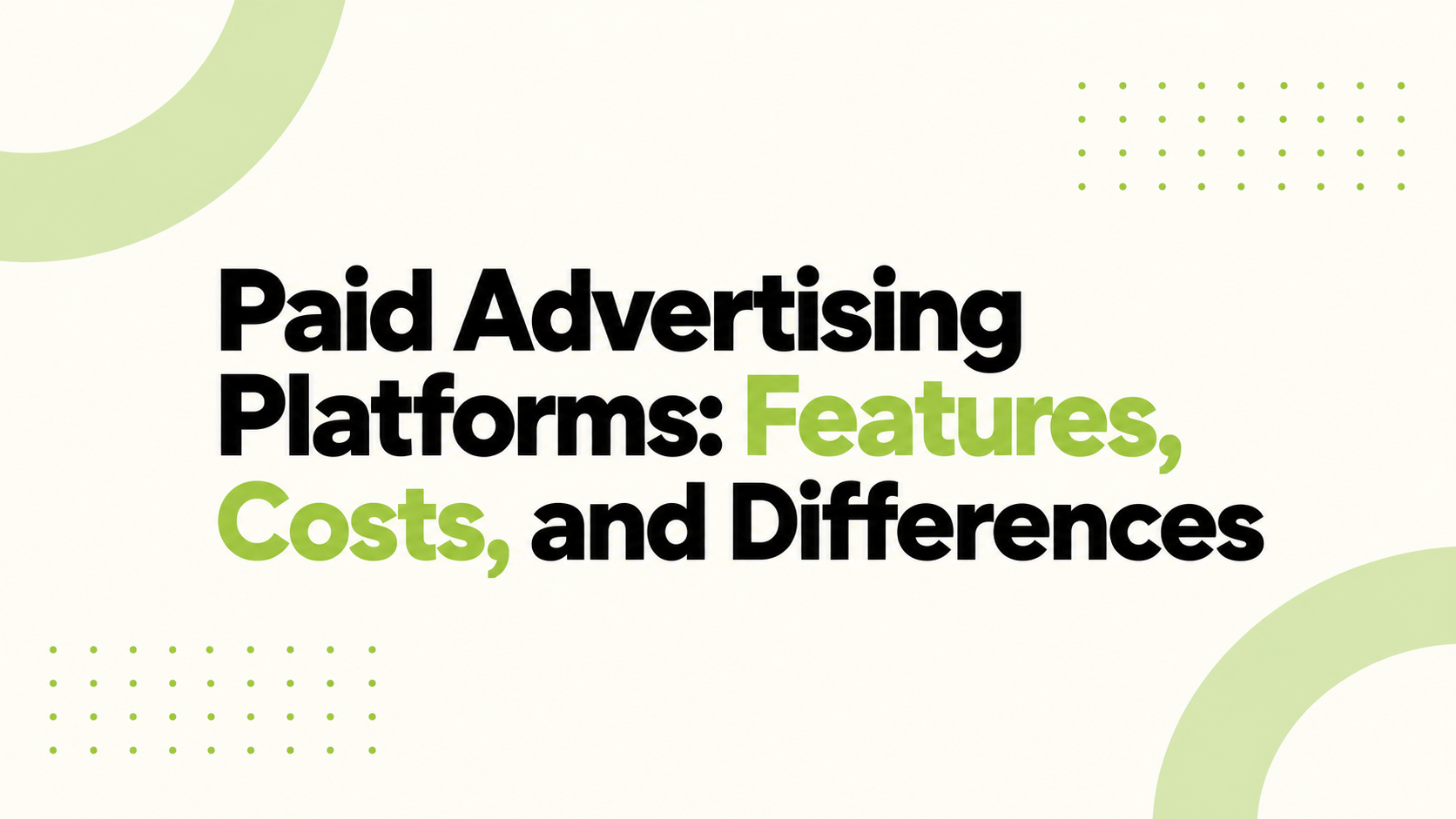paid advertising platforms